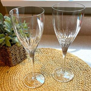 (2) Lenox Water Goblet / Wine Glass - Starfire